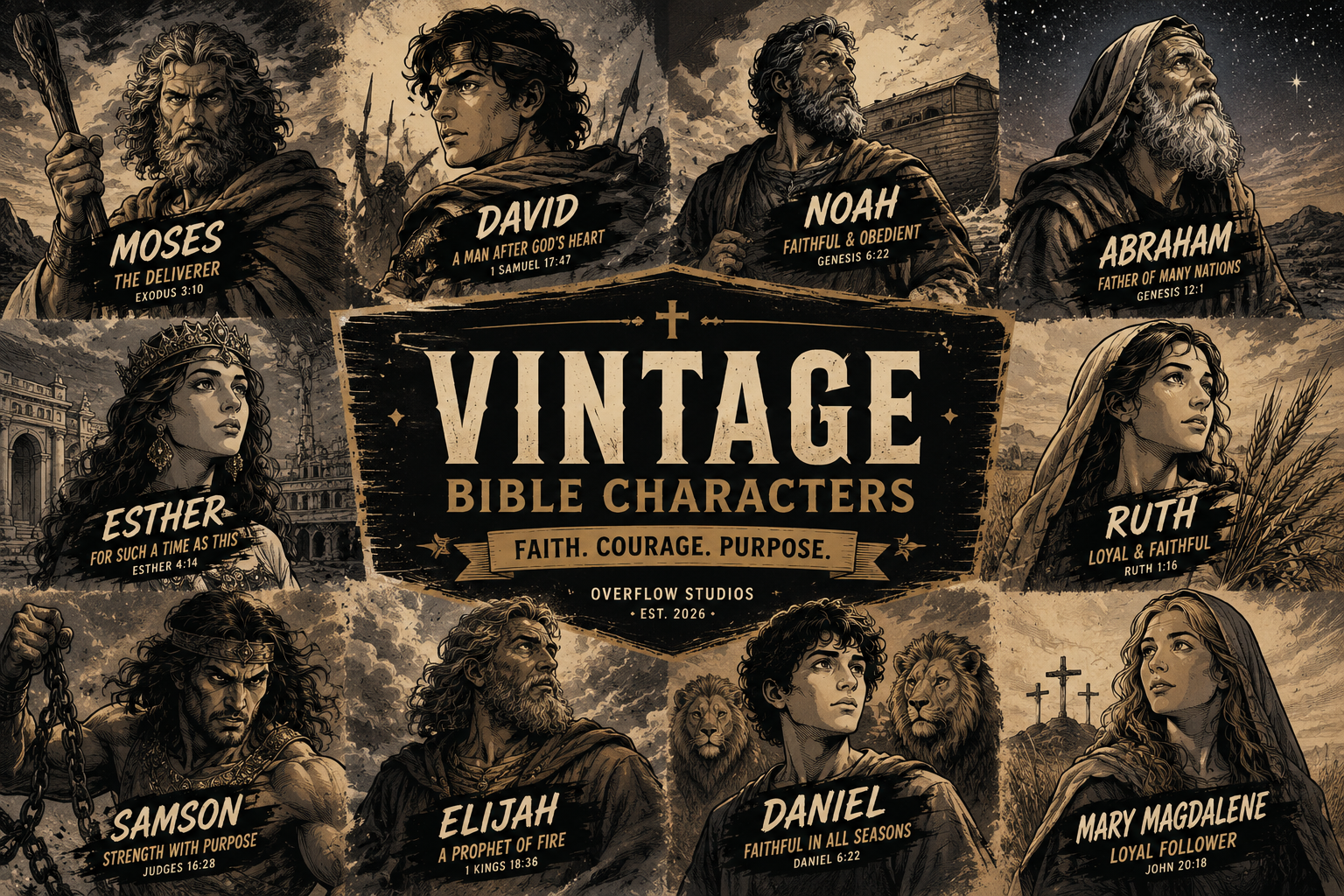 Vintage Bible Characters