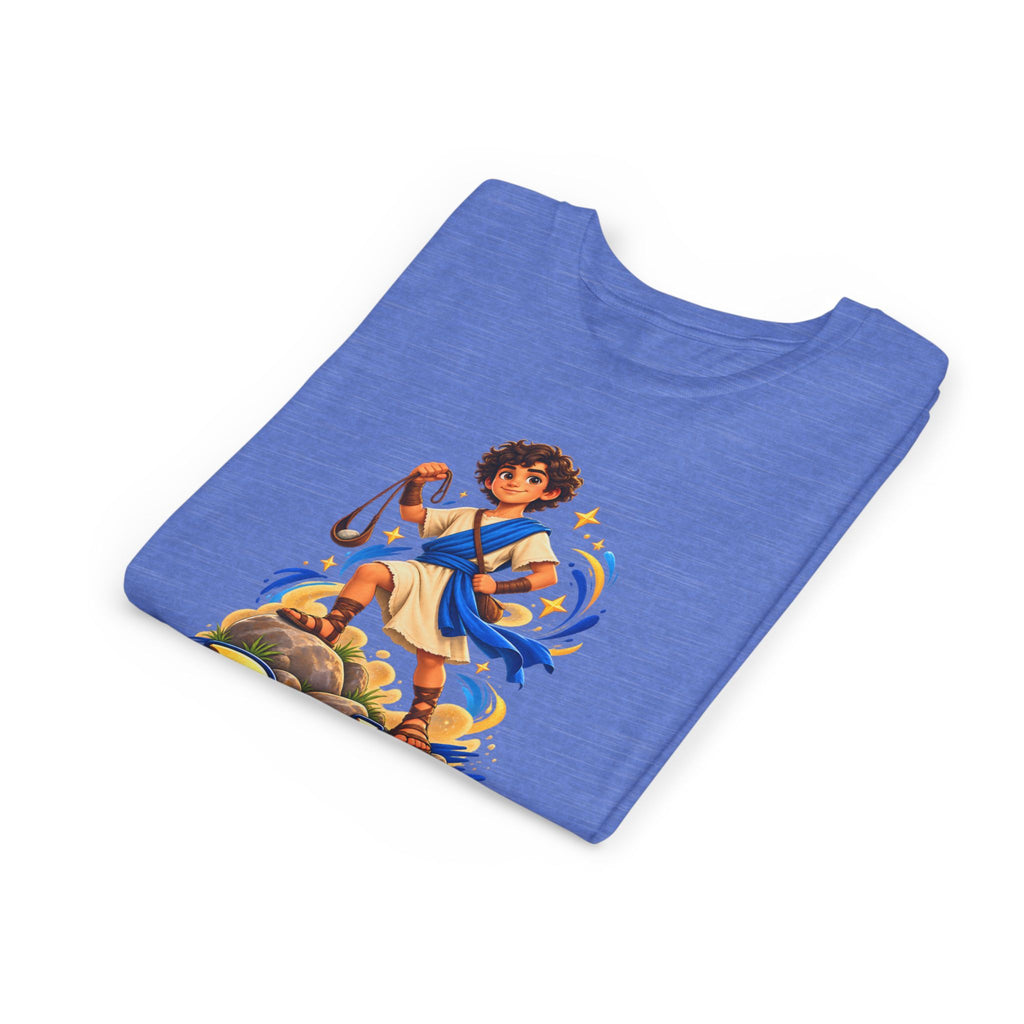 Youth Tee — “David” Biblical Kids Shirt (Courageous Little Hero)