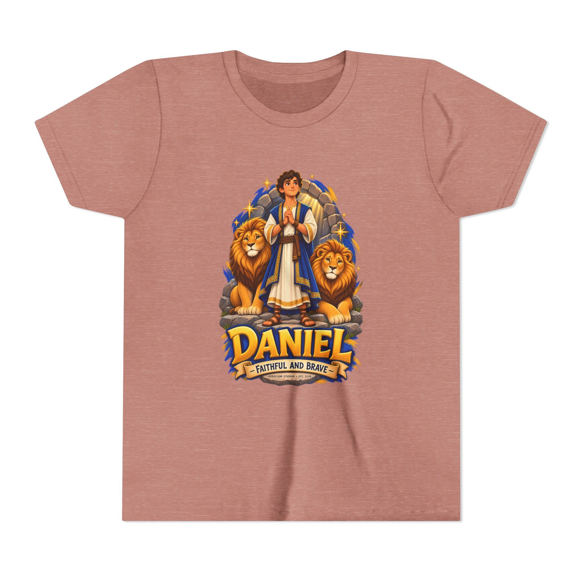 Youth Tee — Daniel Lion of Faith Kids Shirt ("Daniel: Faithful and Brave")