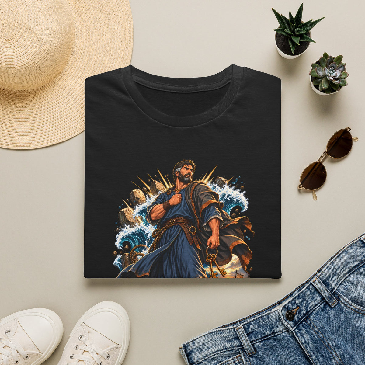 Peter The Rock Graphic T-Shirt — Inspirational Biblical Faith Tee