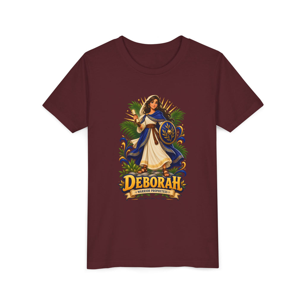Deborah Biblical Heroine Youth Tee — "Deborah" Illustrated Name Shirt