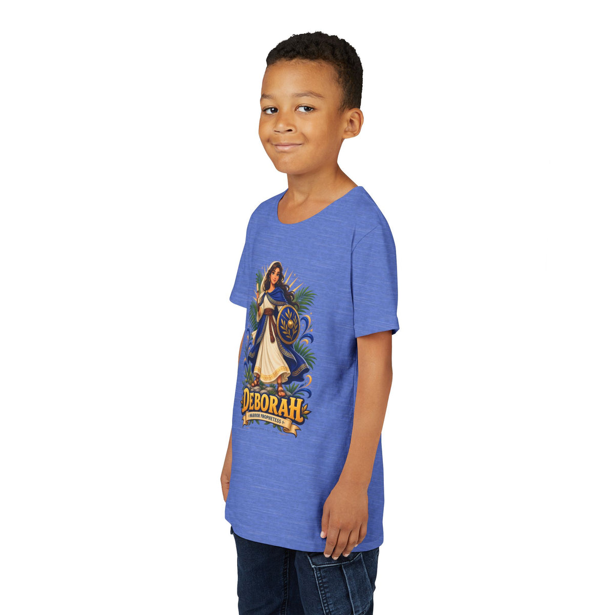 Deborah Biblical Heroine Youth Tee — "Deborah" Illustrated Name Shirt