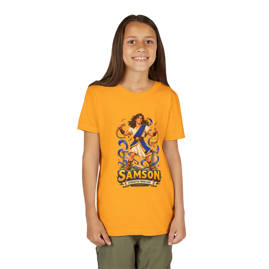 Samson Youth Tee — Biblical Hero Graphic Shirt