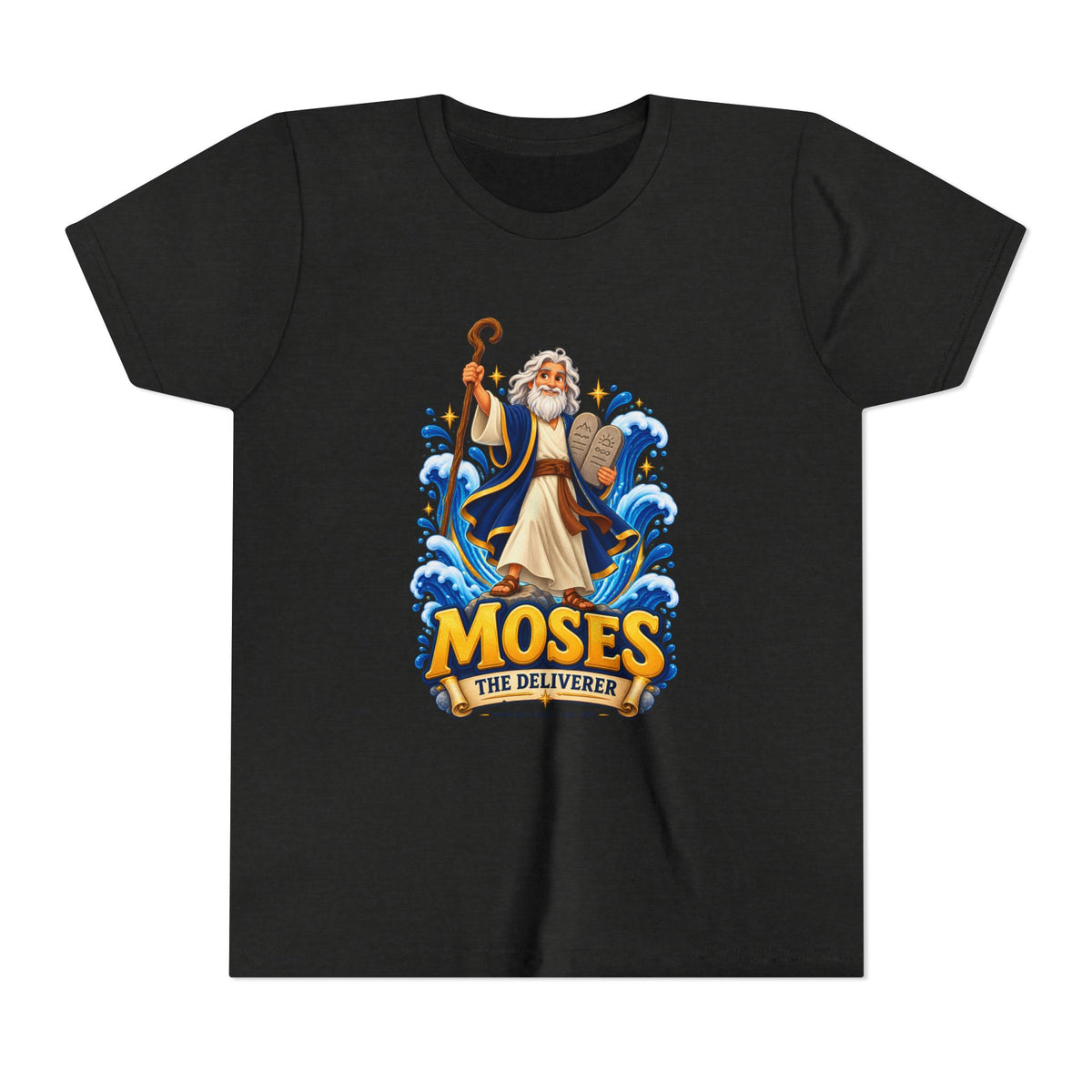 Youth Tee — "Moses The Deliverer" Kids Christian T-Shirt