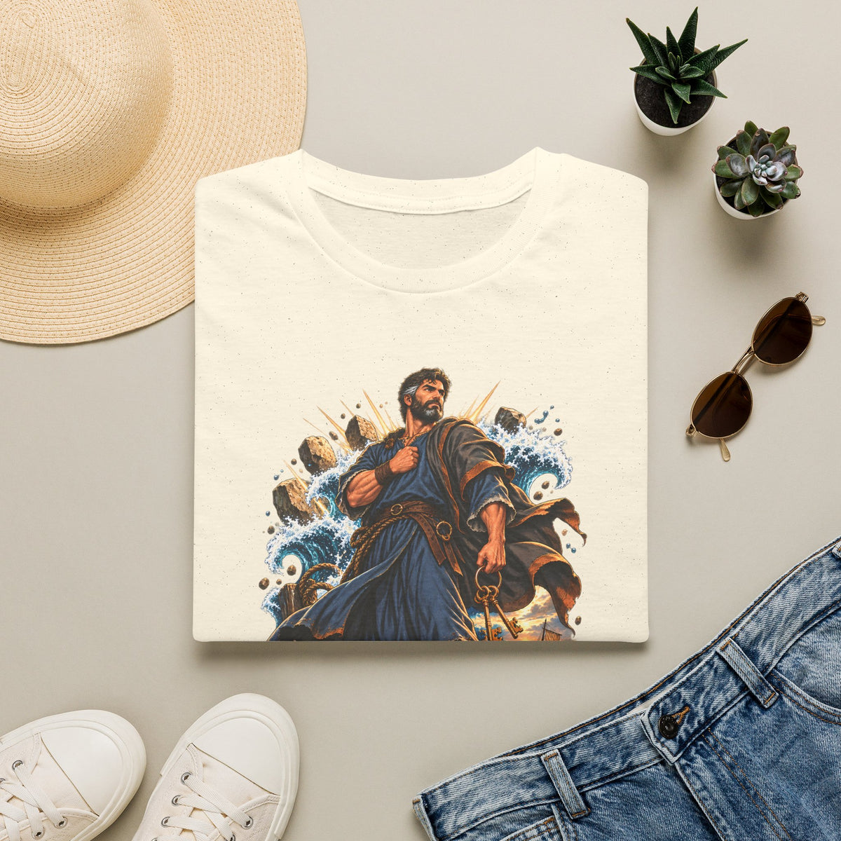 Peter The Rock Graphic T-Shirt — Inspirational Biblical Faith Tee