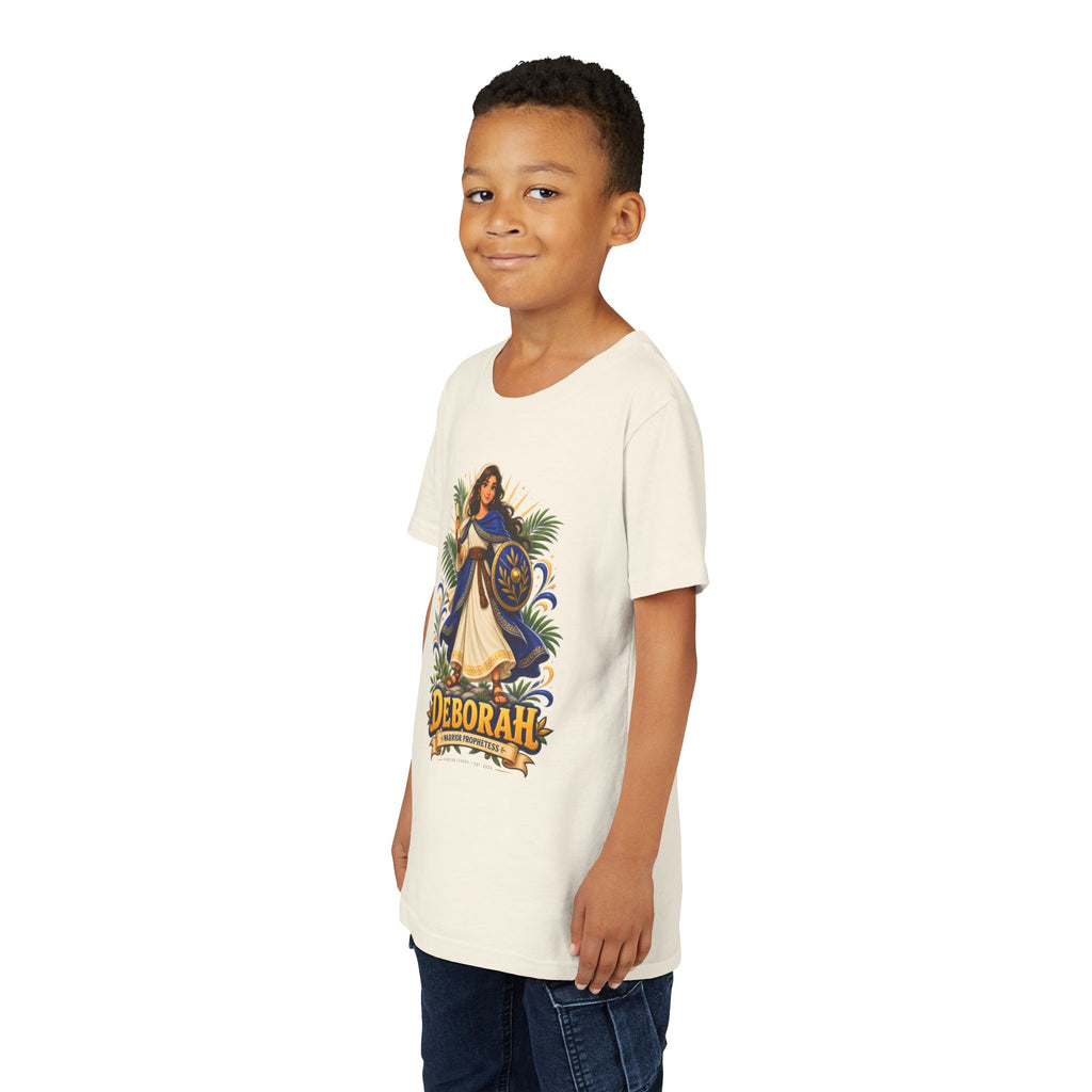 Deborah Biblical Heroine Youth Tee — "Deborah" Illustrated Name Shirt