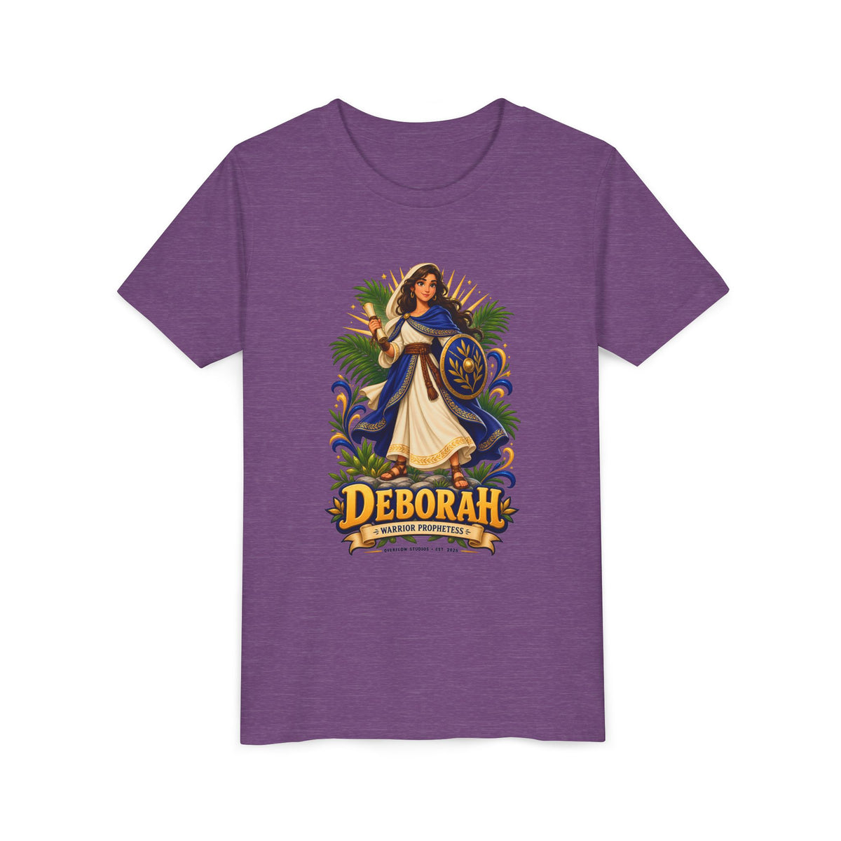 Deborah Biblical Heroine Youth Tee — "Deborah" Illustrated Name Shirt