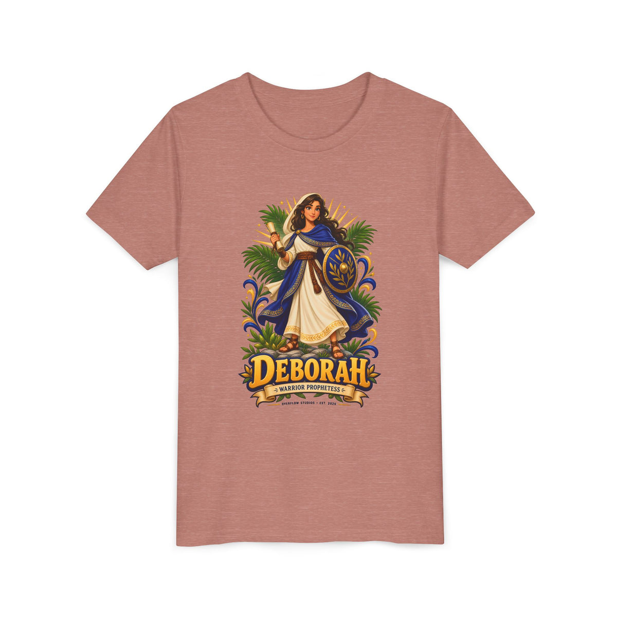 Deborah Biblical Heroine Youth Tee — "Deborah" Illustrated Name Shirt