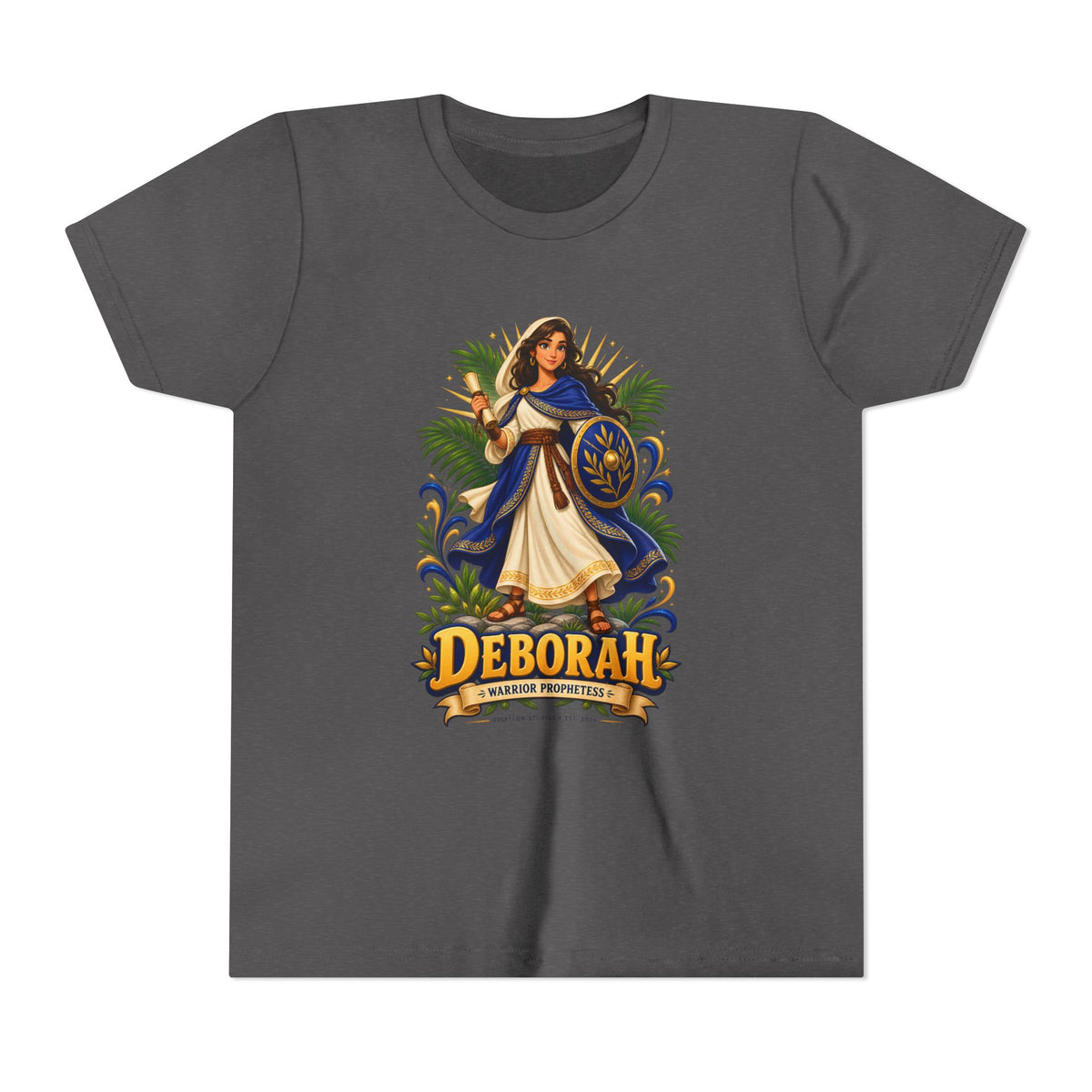 Deborah Biblical Heroine Youth Tee — "Deborah" Illustrated Name Shirt