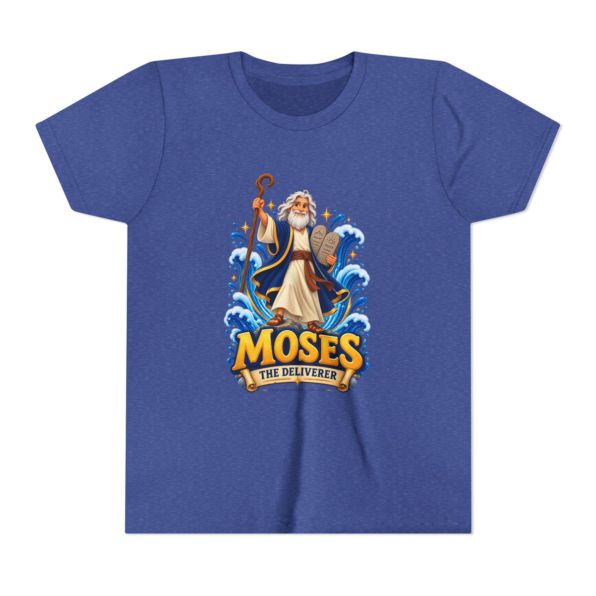 Youth Tee — "Moses The Deliverer" Kids Christian T-Shirt