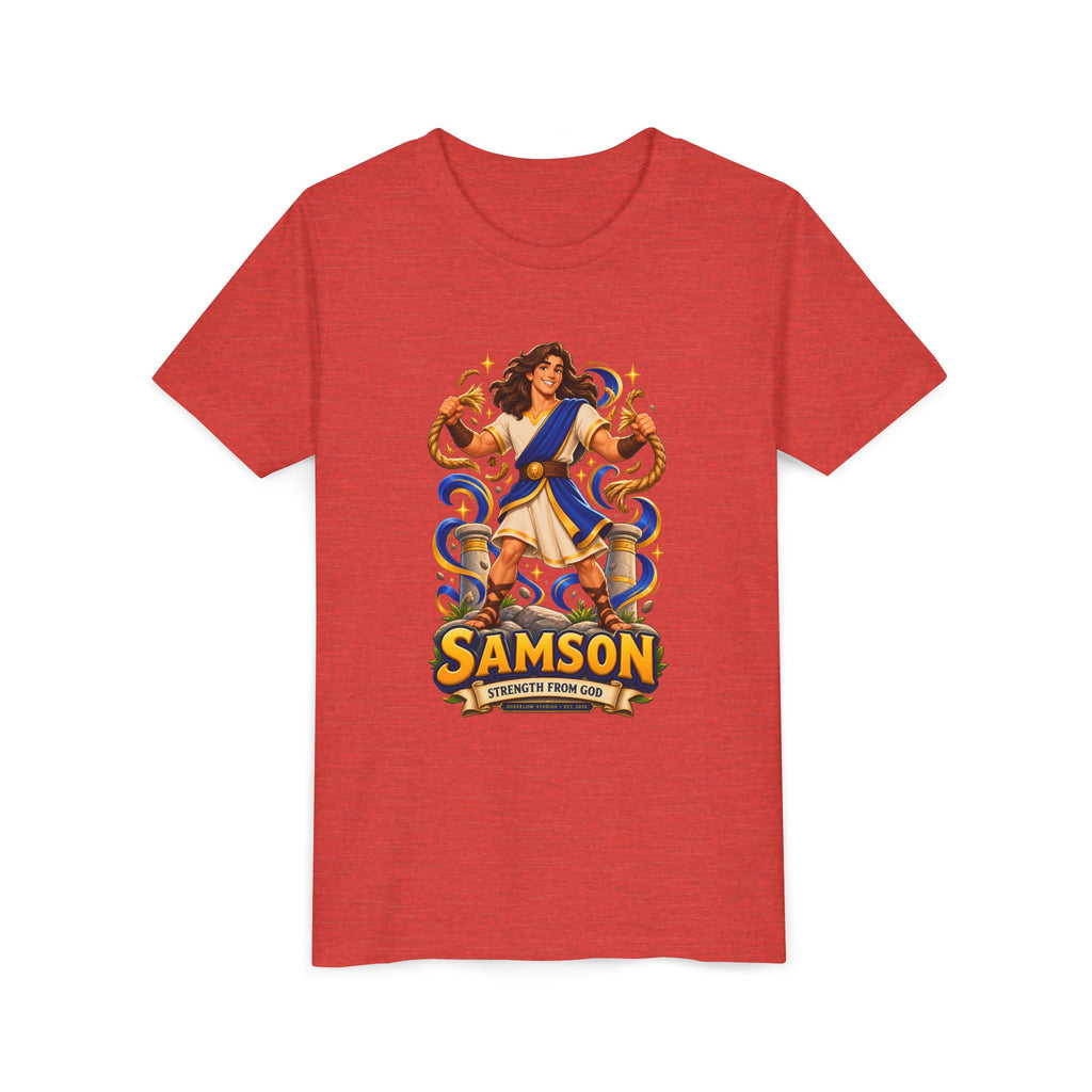 Samson Youth Tee — Biblical Hero Graphic Shirt