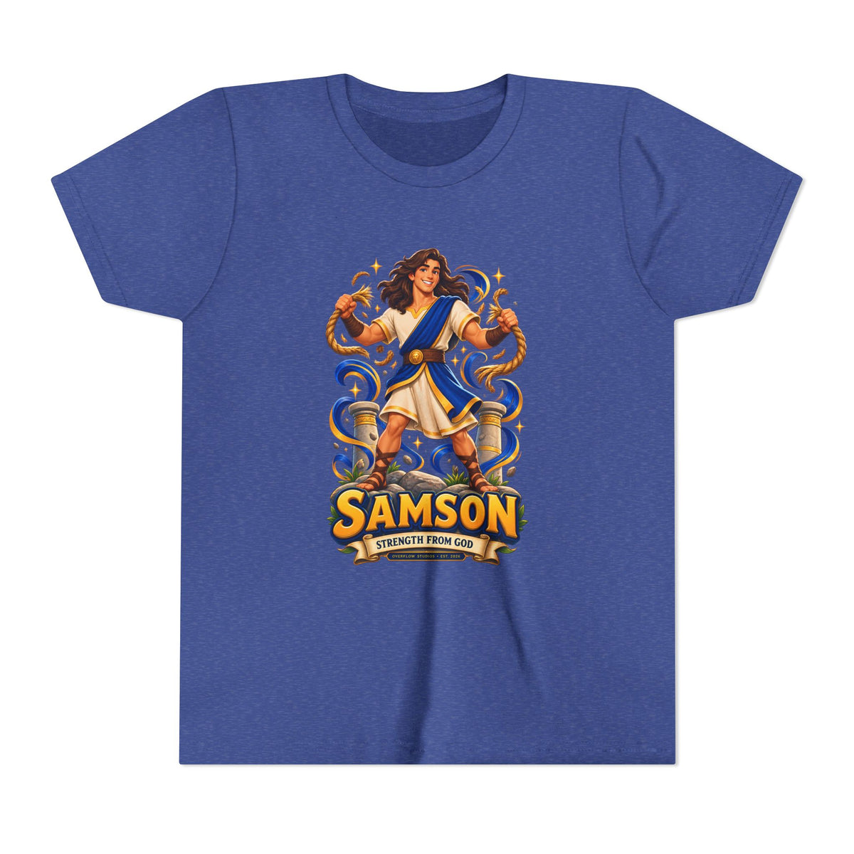Samson Youth Tee — Biblical Hero Graphic Shirt
