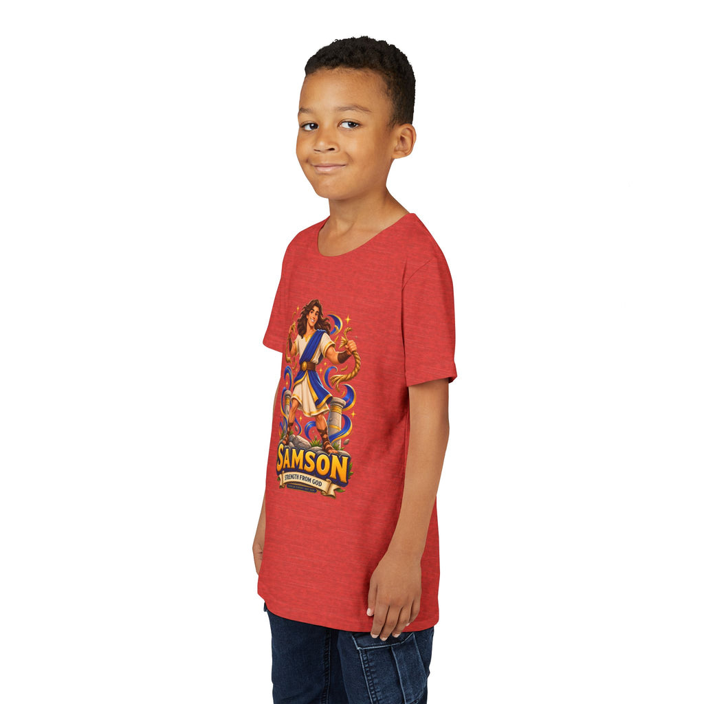 Samson Youth Tee — Biblical Hero Graphic Shirt