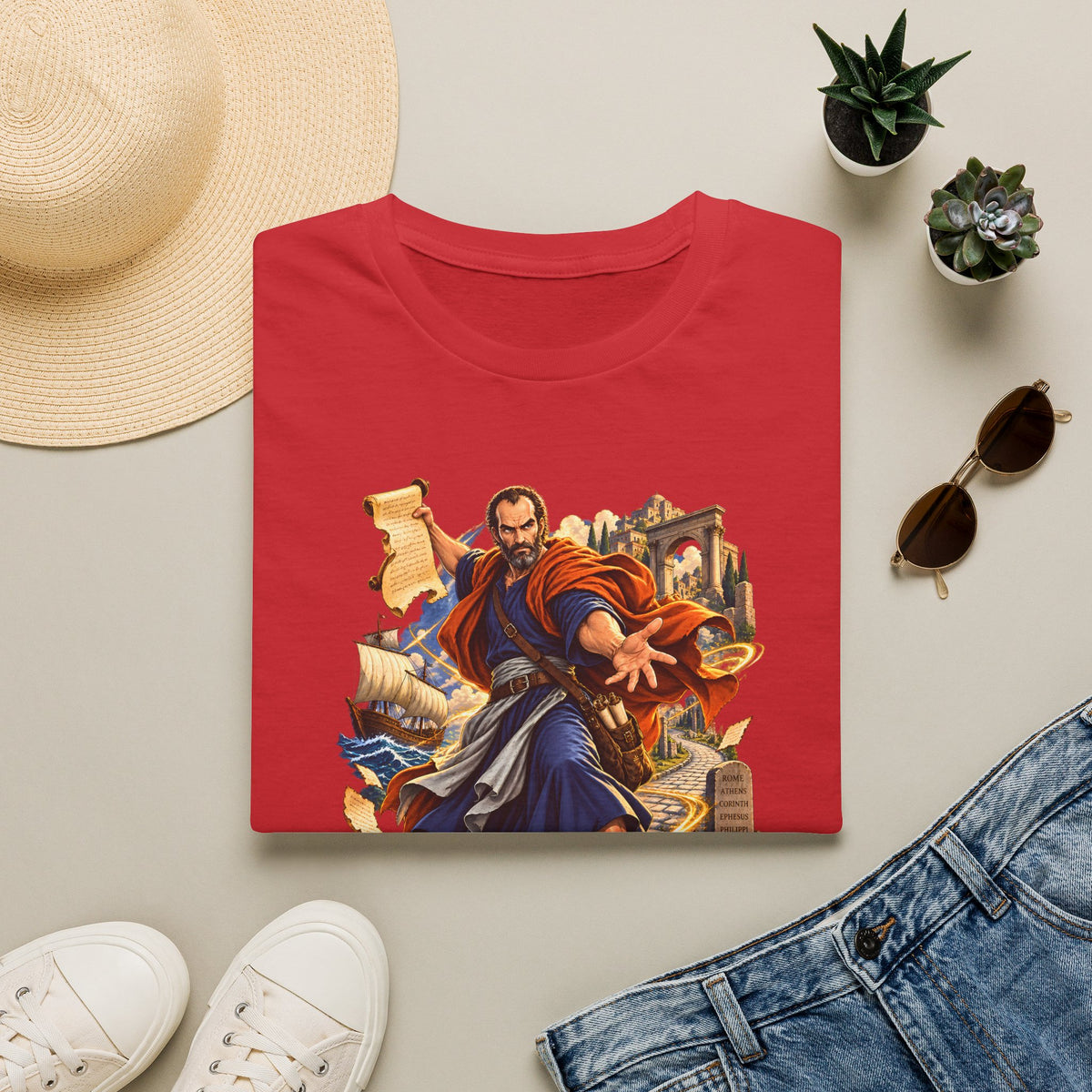 Paul Apostle Graphic T-Shirt — Vintage Biblical Illustration Tee