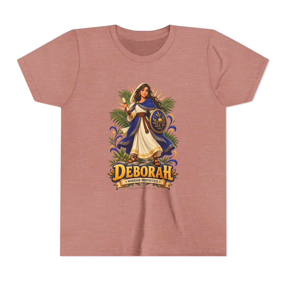 Deborah Biblical Heroine Youth Tee — "Deborah" Illustrated Name Shirt