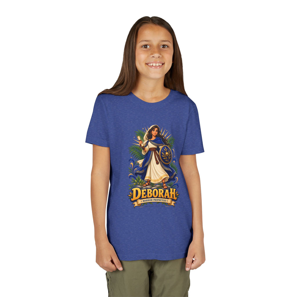 Deborah Biblical Heroine Youth Tee — "Deborah" Illustrated Name Shirt
