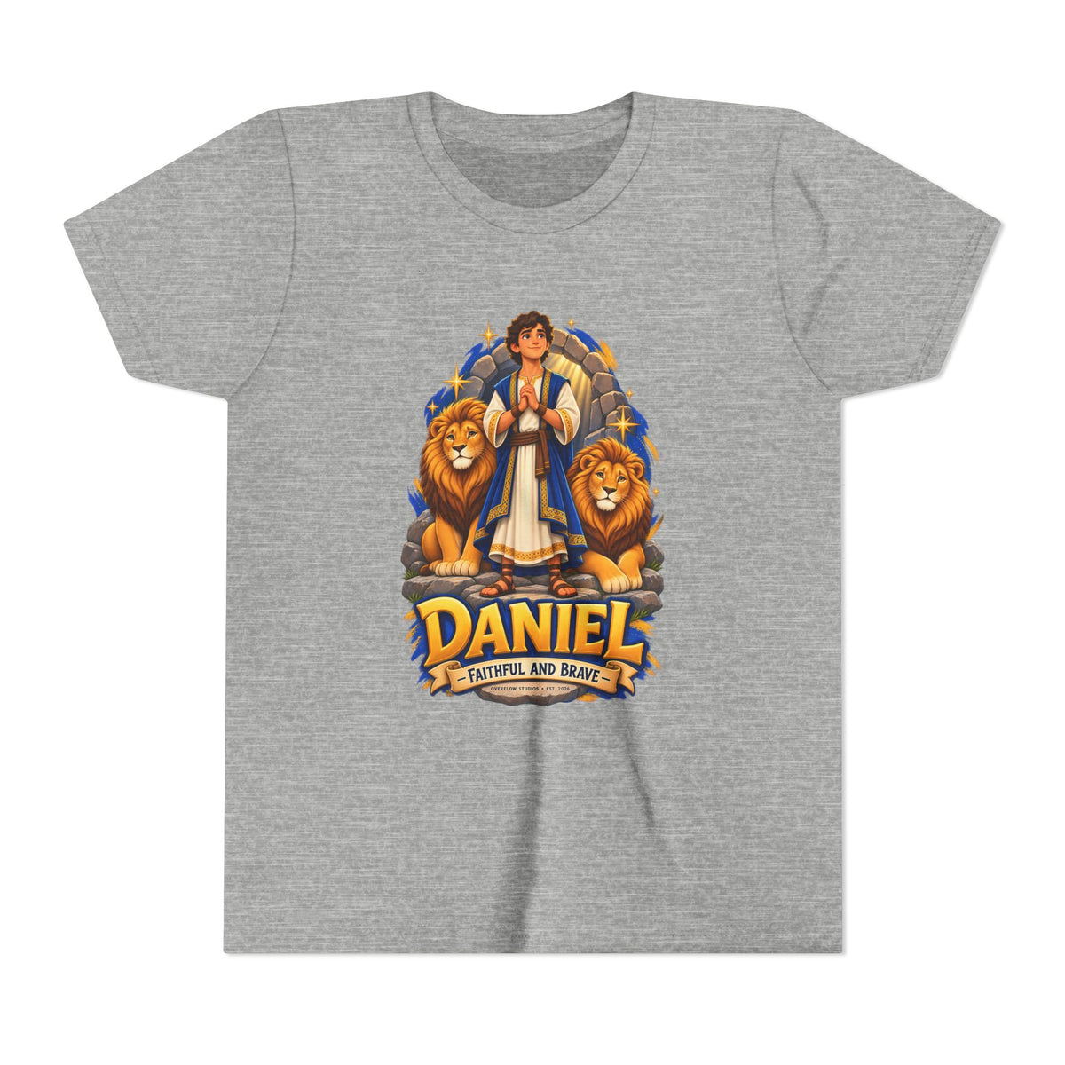 Youth Tee — Daniel Lion of Faith Kids Shirt ("Daniel: Faithful and Brave")