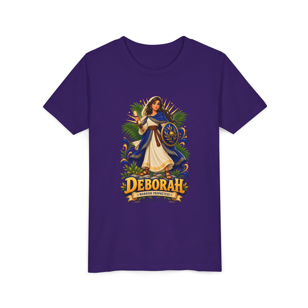 Deborah Biblical Heroine Youth Tee — "Deborah" Illustrated Name Shirt