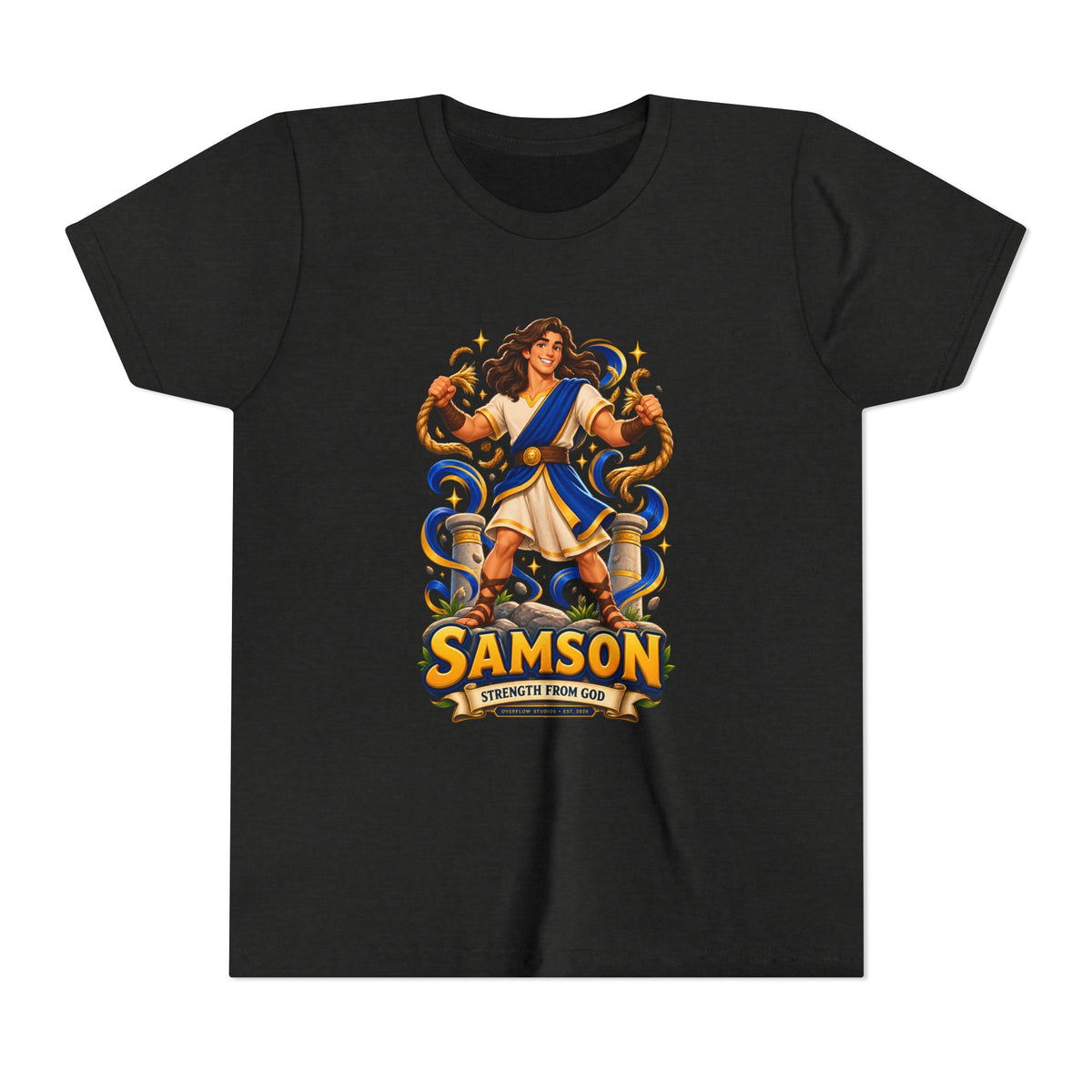 Samson Youth Tee — Biblical Hero Graphic Shirt