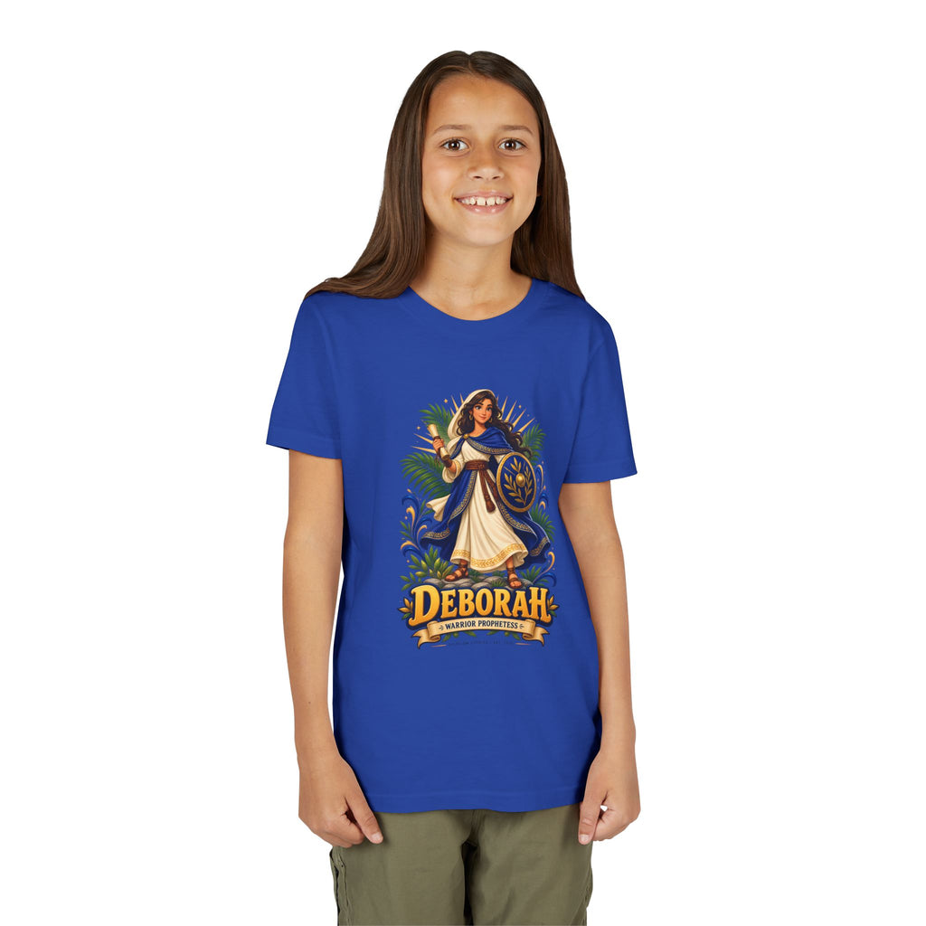 Deborah Biblical Heroine Youth Tee — "Deborah" Illustrated Name Shirt