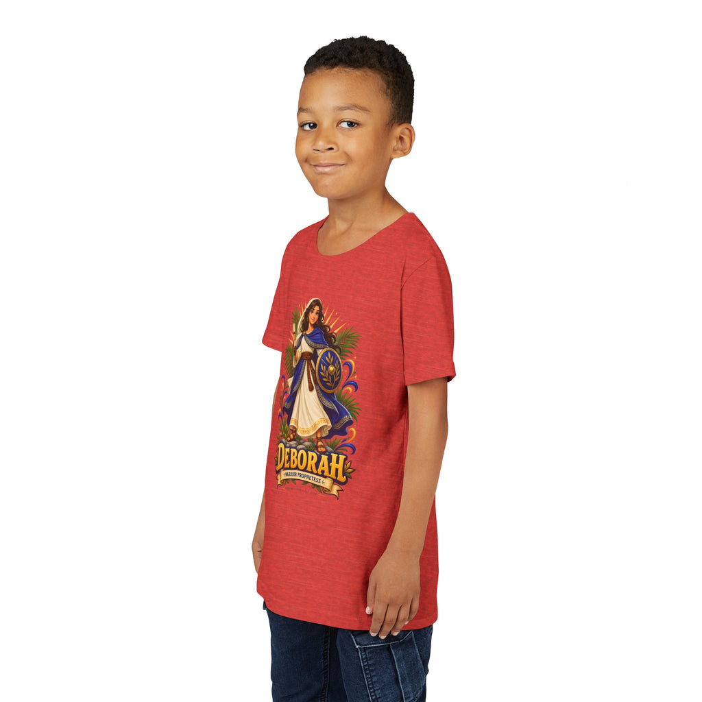 Deborah Biblical Heroine Youth Tee — "Deborah" Illustrated Name Shirt