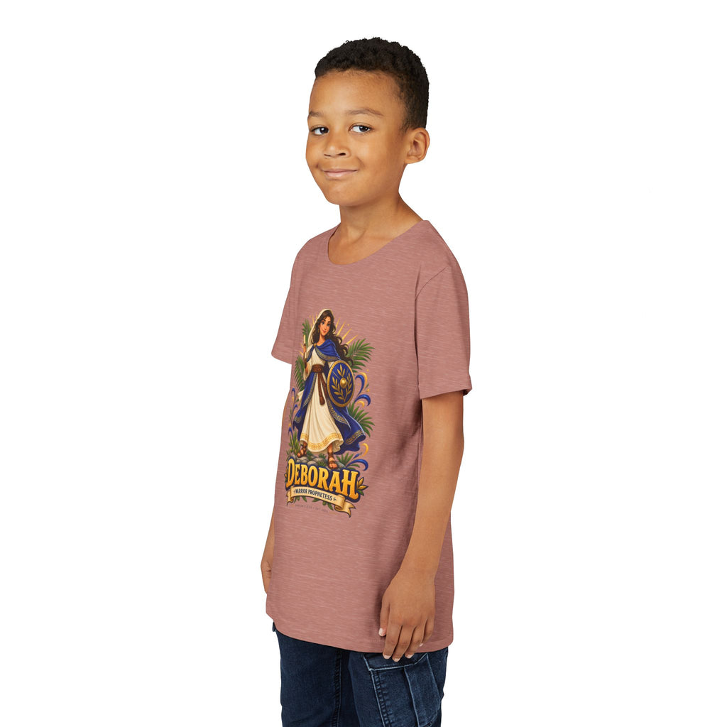 Deborah Biblical Heroine Youth Tee — "Deborah" Illustrated Name Shirt