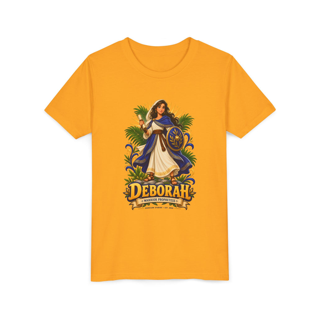 Deborah Biblical Heroine Youth Tee — "Deborah" Illustrated Name Shirt