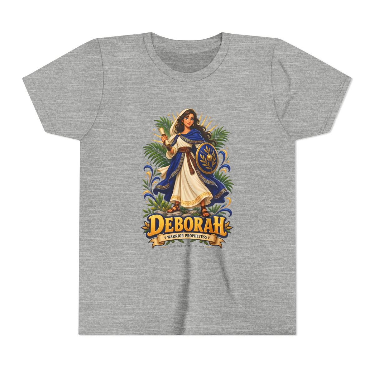 Deborah Biblical Heroine Youth Tee — "Deborah" Illustrated Name Shirt