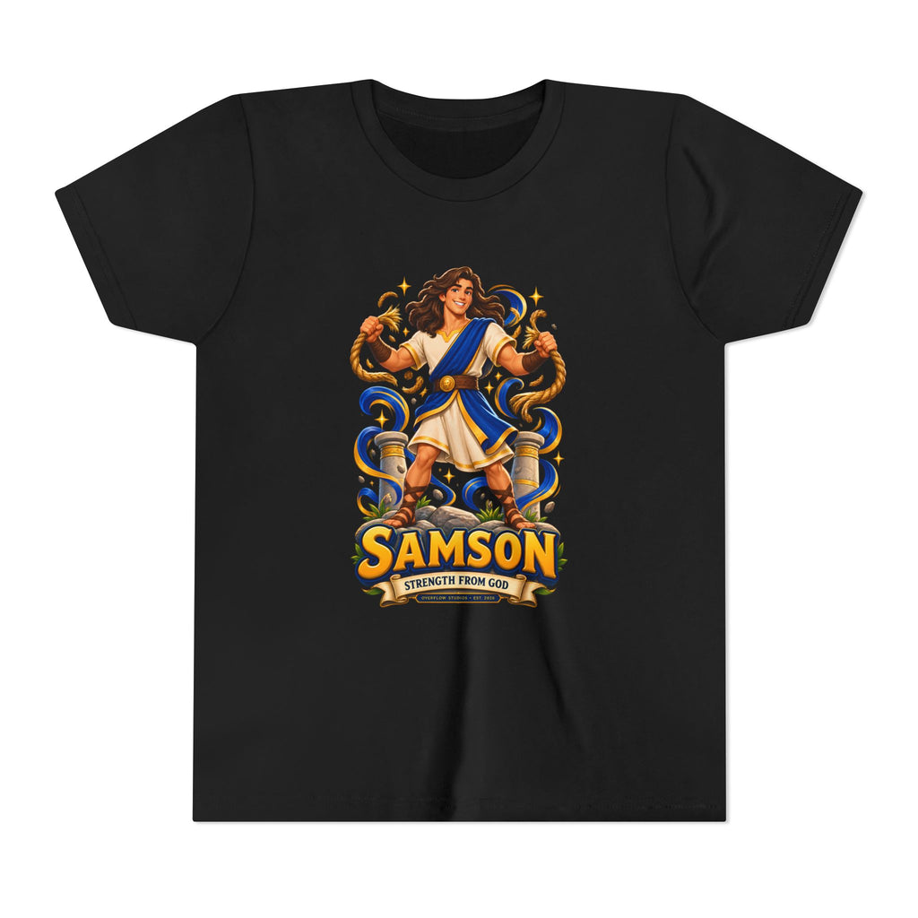 Samson Youth Tee — Biblical Hero Graphic Shirt