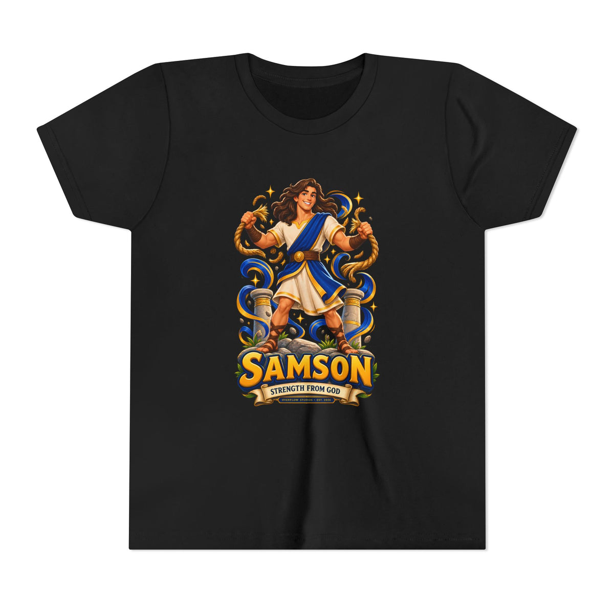 Samson Youth Tee — Biblical Hero Graphic Shirt