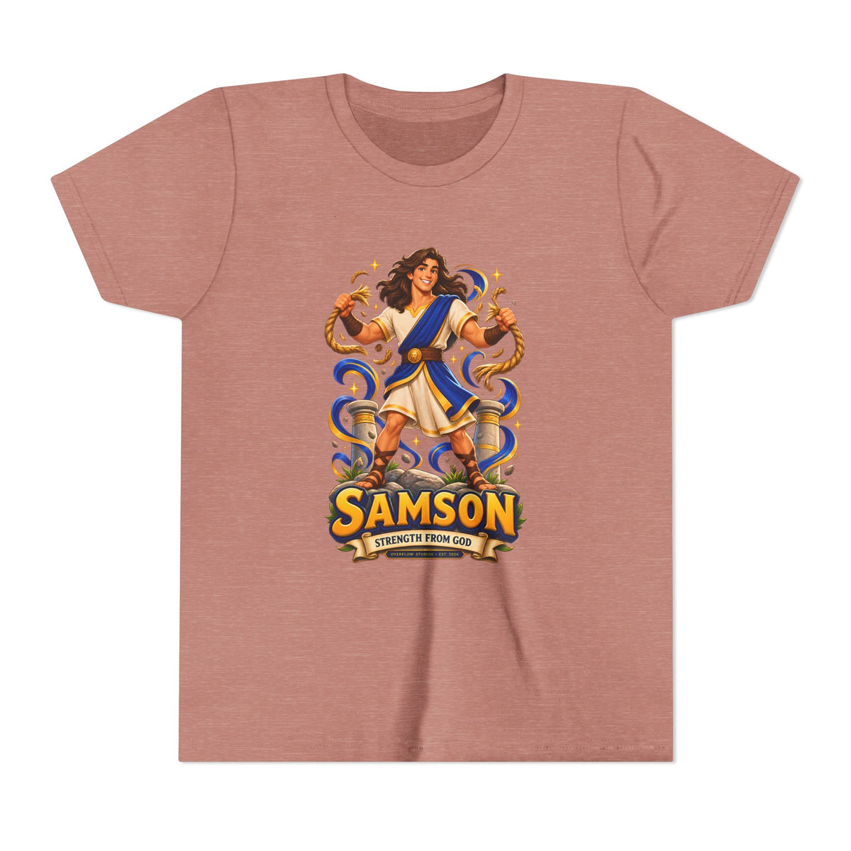 Samson Youth Tee — Biblical Hero Graphic Shirt