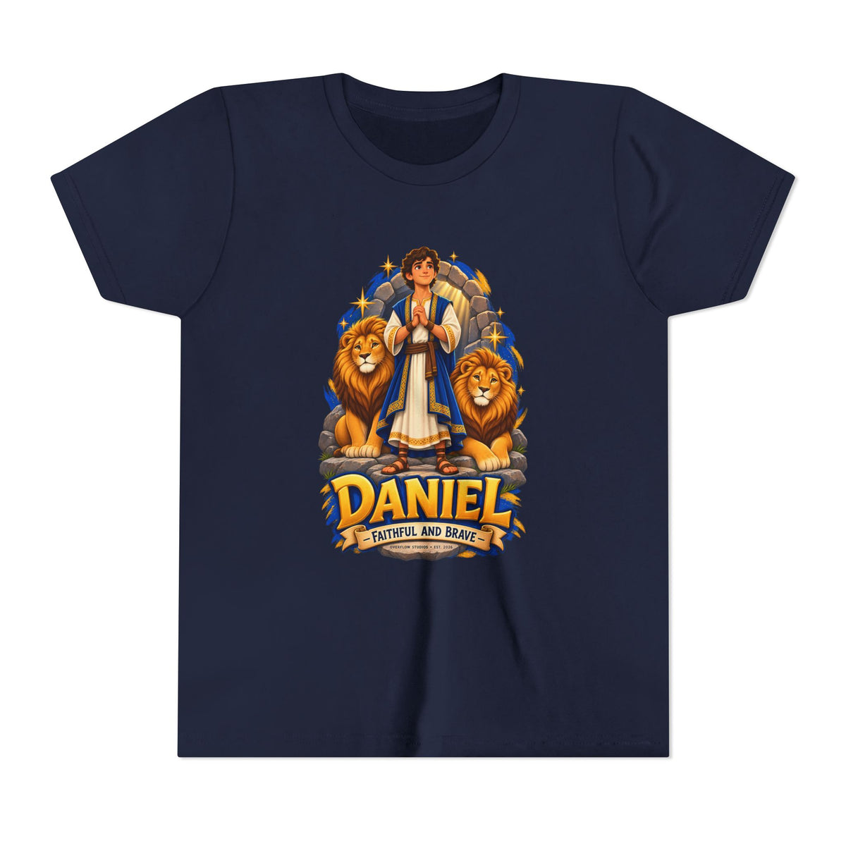 Youth Tee — Daniel Lion of Faith Kids Shirt ("Daniel: Faithful and Brave")