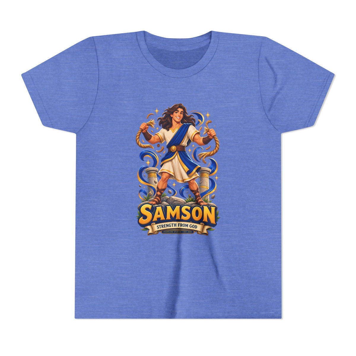 Samson Youth Tee — Biblical Hero Graphic Shirt