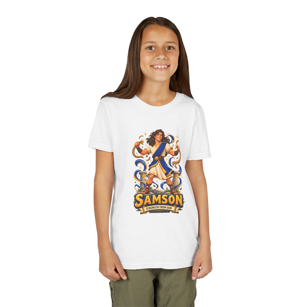 Samson Youth Tee — Biblical Hero Graphic Shirt