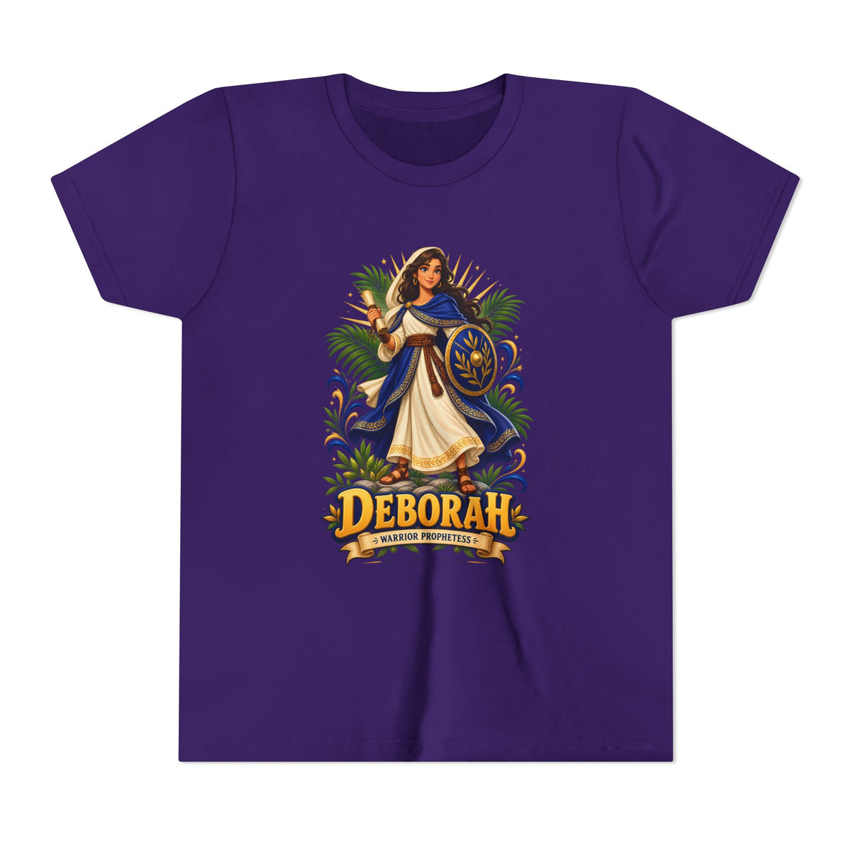 Deborah Biblical Heroine Youth Tee — "Deborah" Illustrated Name Shirt