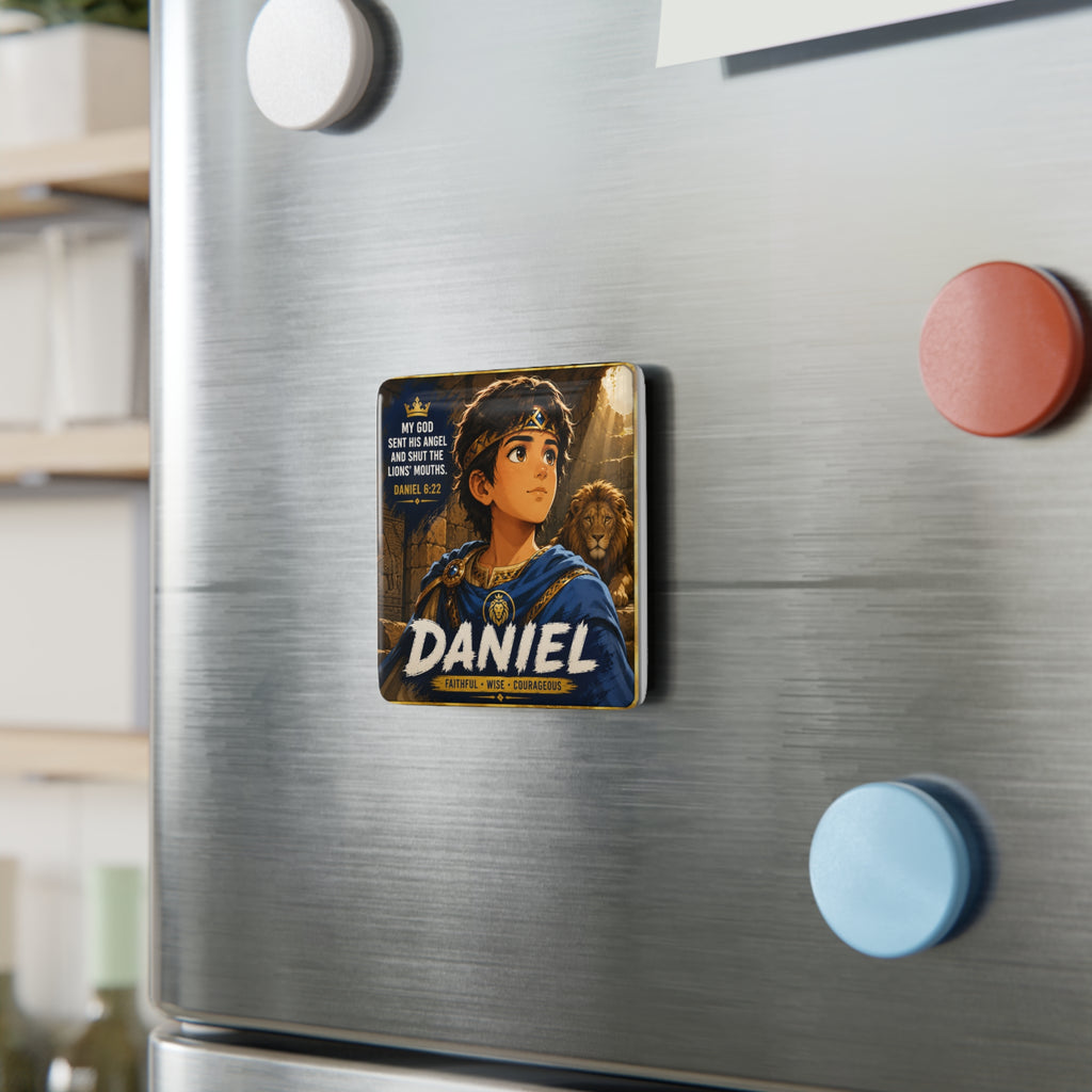 Daniel Porcelain Magnet — Bible Verse (Daniel 6:22) Inspirational Kids Room Decor