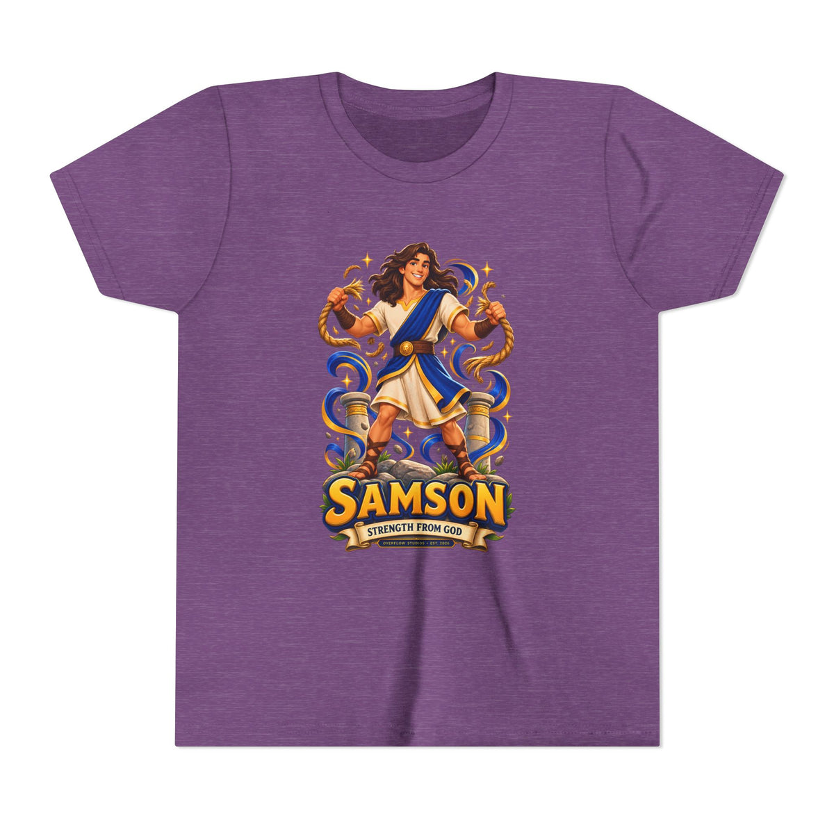 Samson Youth Tee — Biblical Hero Graphic Shirt