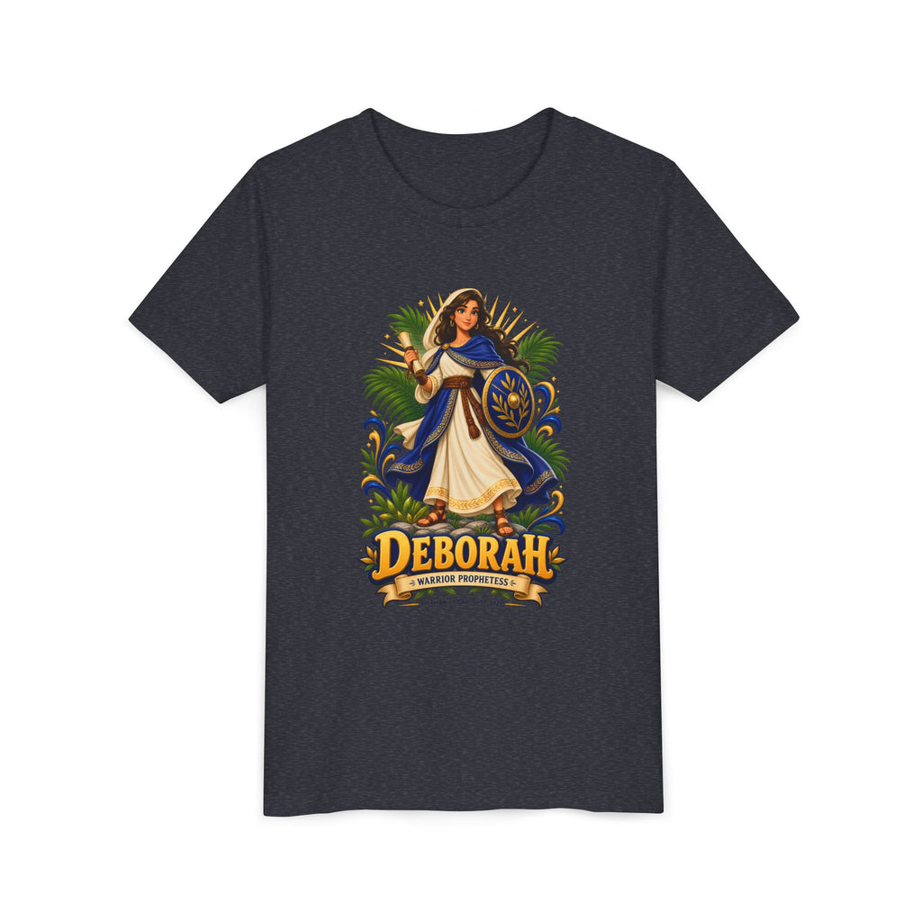 Deborah Biblical Heroine Youth Tee — "Deborah" Illustrated Name Shirt