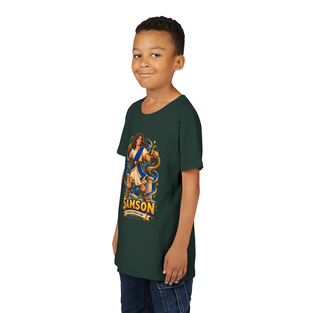 Samson Youth Tee — Biblical Hero Graphic Shirt