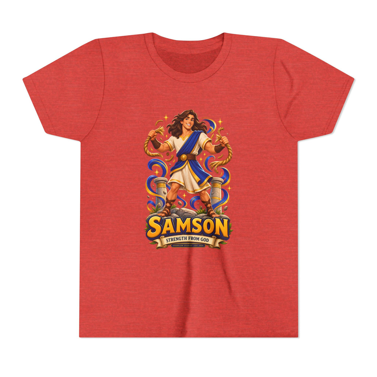 Samson Youth Tee — Biblical Hero Graphic Shirt