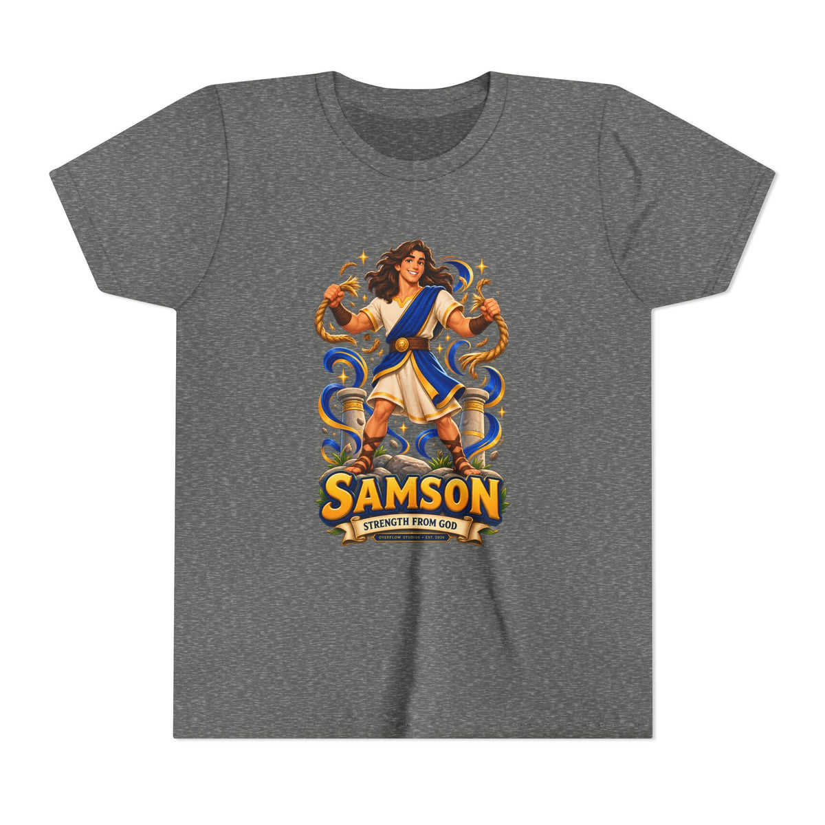 Samson Youth Tee — Biblical Hero Graphic Shirt
