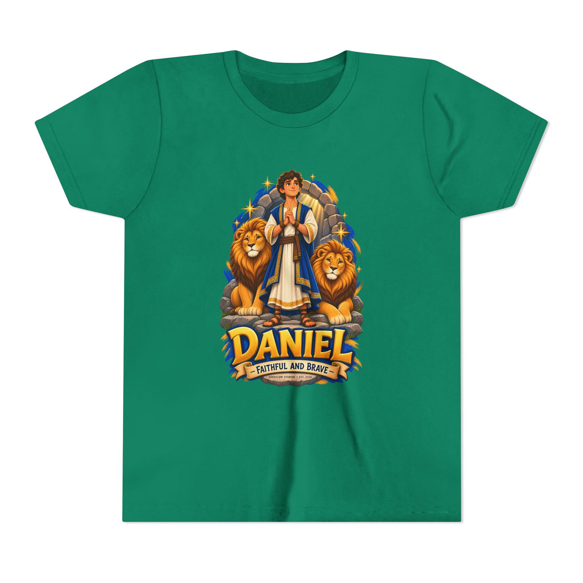 Youth Tee — Daniel Lion of Faith Kids Shirt ("Daniel: Faithful and Brave")