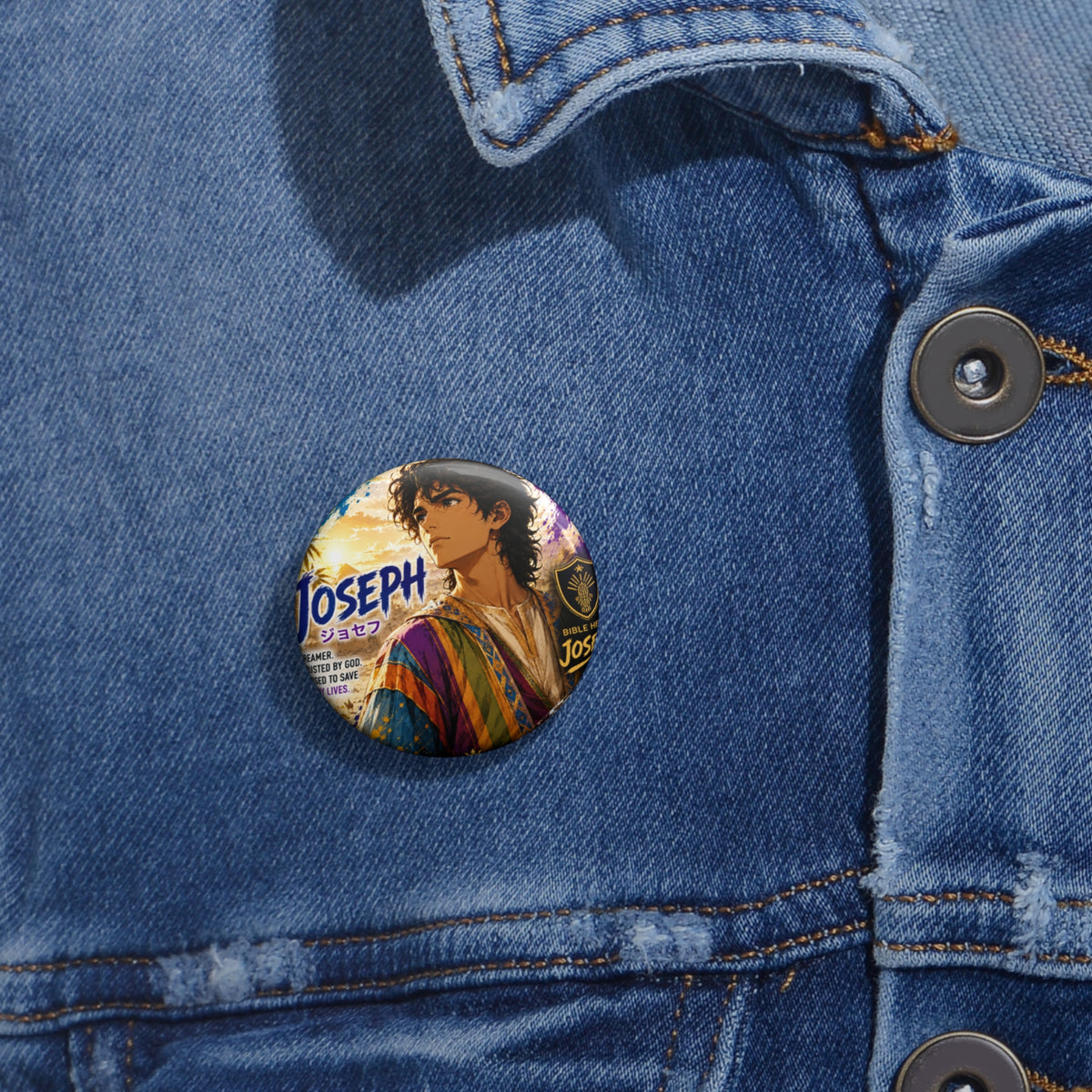 Joseph Anime Character Pin Button — Colorful Cloak Badge for Jackets, Backpacks & Collectors