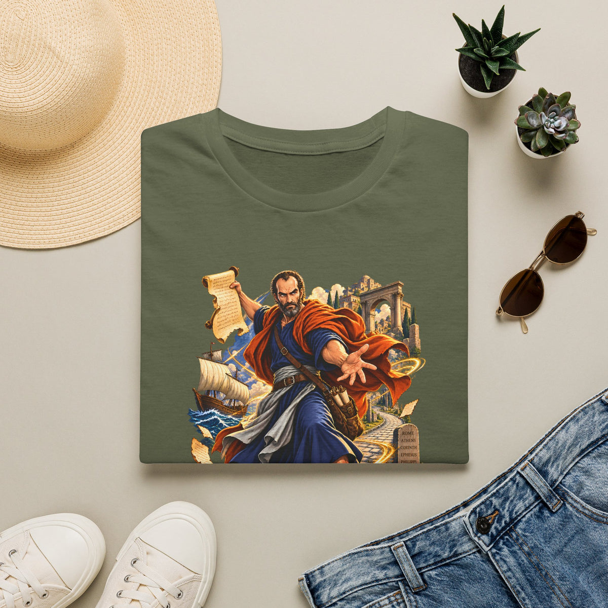 Paul Apostle Graphic T-Shirt — Vintage Biblical Illustration Tee