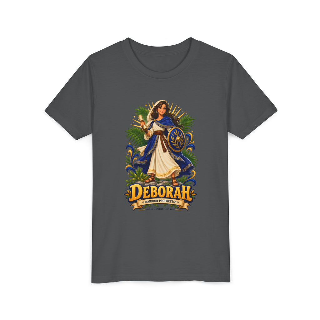 Deborah Biblical Heroine Youth Tee — "Deborah" Illustrated Name Shirt