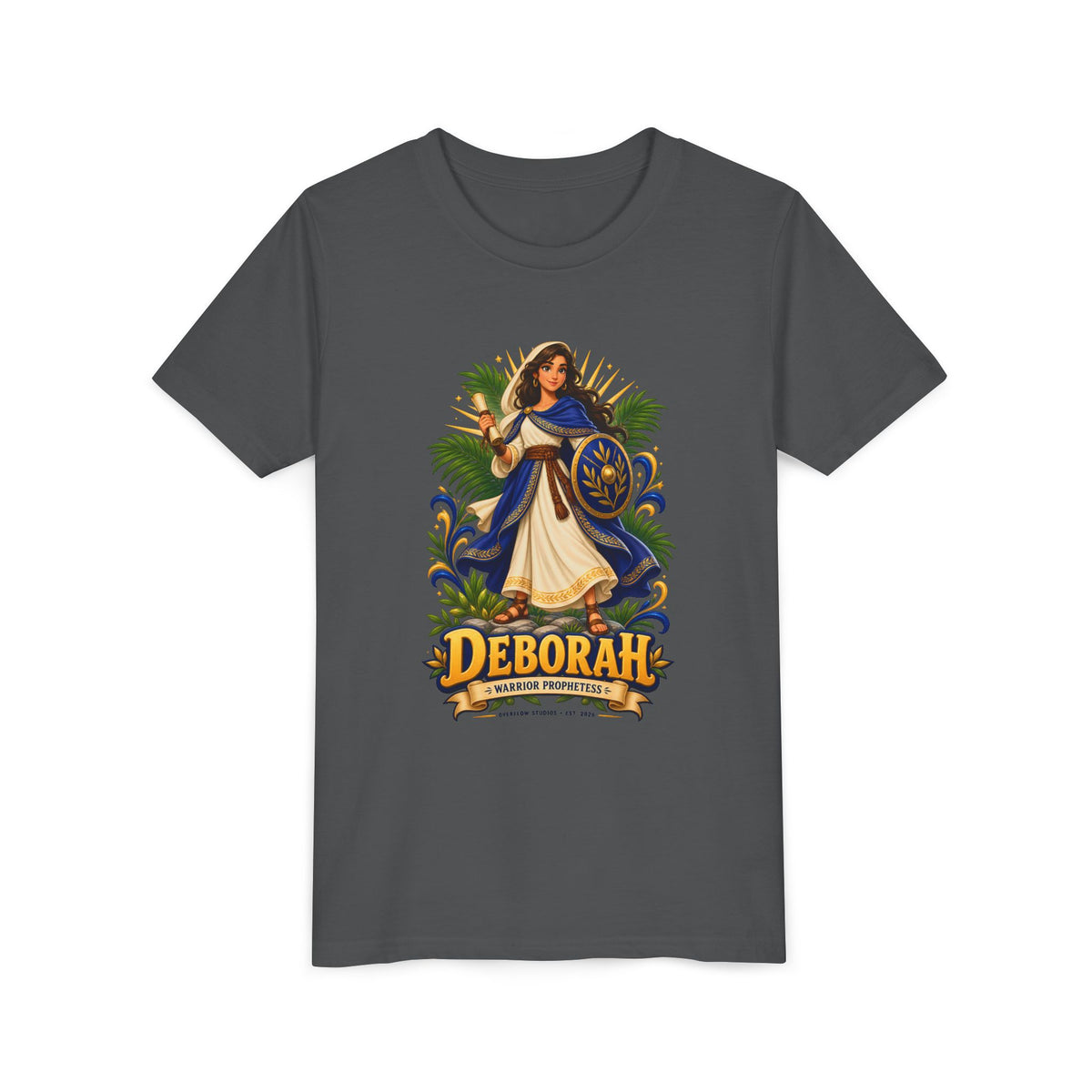 Deborah Biblical Heroine Youth Tee — "Deborah" Illustrated Name Shirt