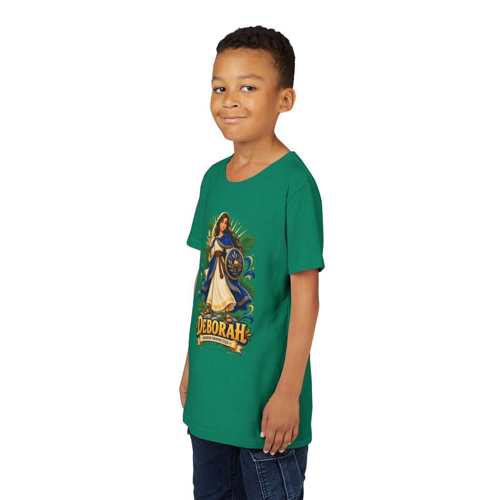 Deborah Biblical Heroine Youth Tee — "Deborah" Illustrated Name Shirt