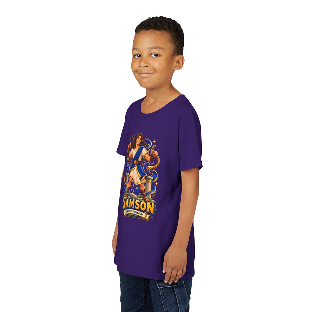Samson Youth Tee — Biblical Hero Graphic Shirt