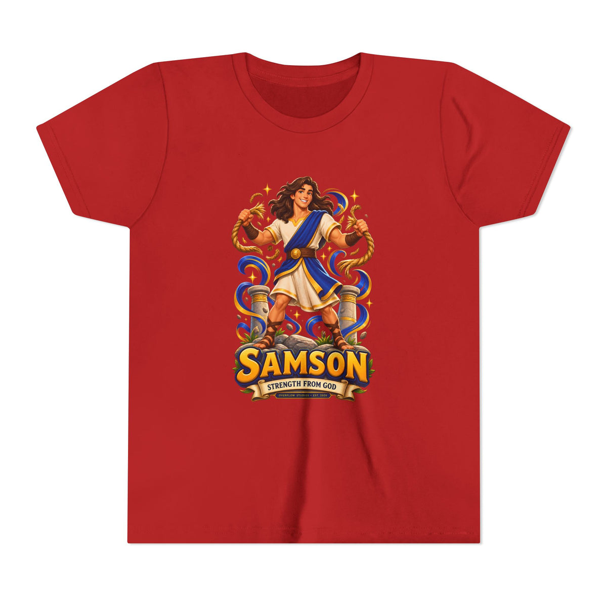 Samson Youth Tee — Biblical Hero Graphic Shirt