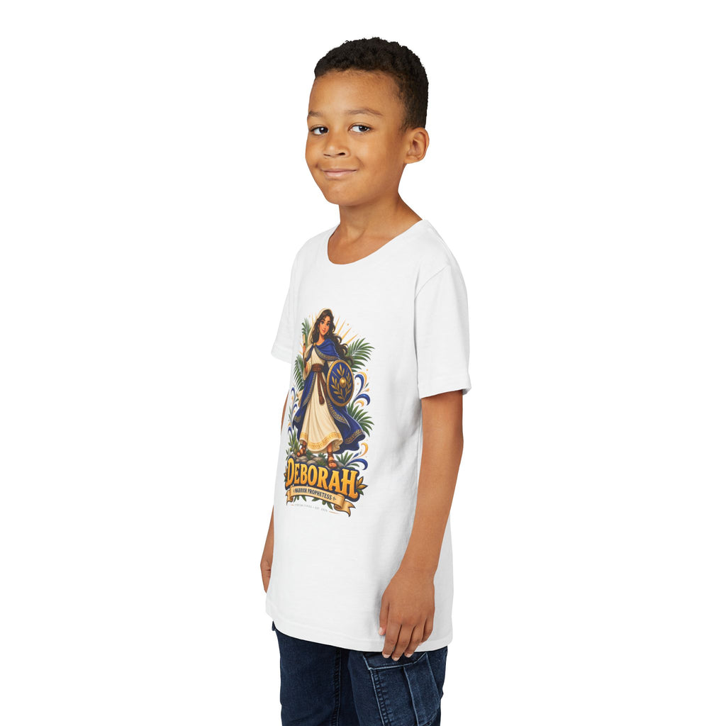 Deborah Biblical Heroine Youth Tee — "Deborah" Illustrated Name Shirt
